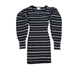 Say What Princess Sleeve Striped Bodycon Dress